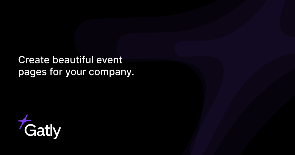 Create beautiful event pages for your company